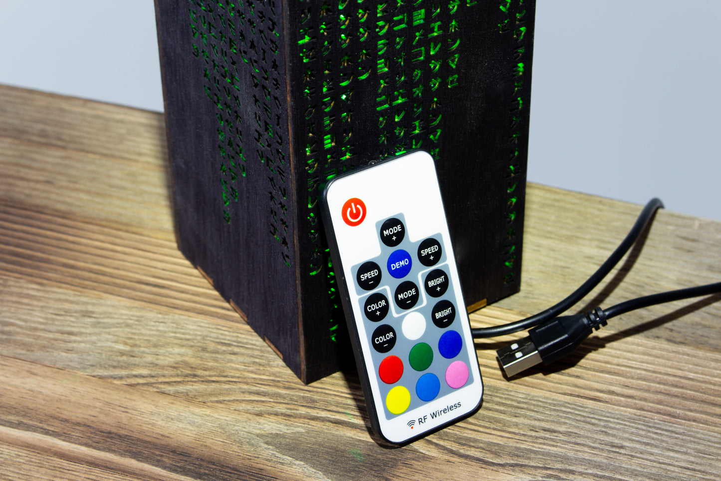 Remote controller for green code lamp