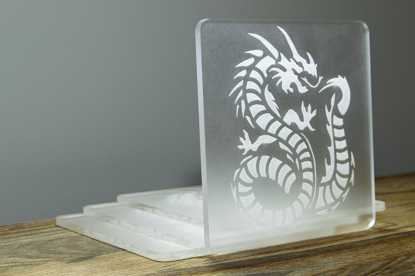 Ouroboros Coaster | Transparent Engraved Coaster