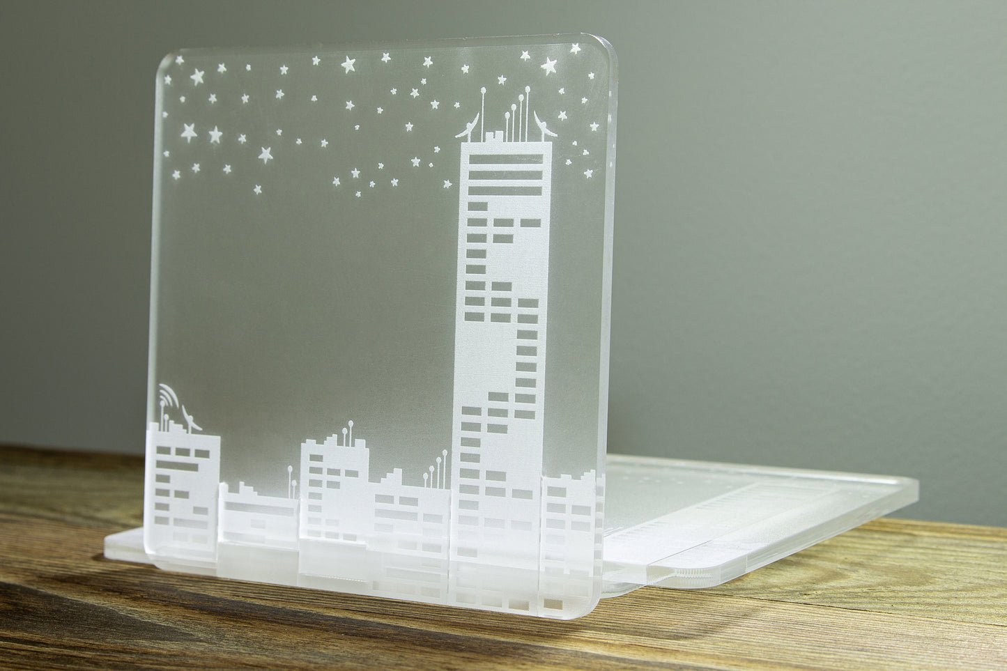 Night City Coaster | Transparent Engraved Coaster