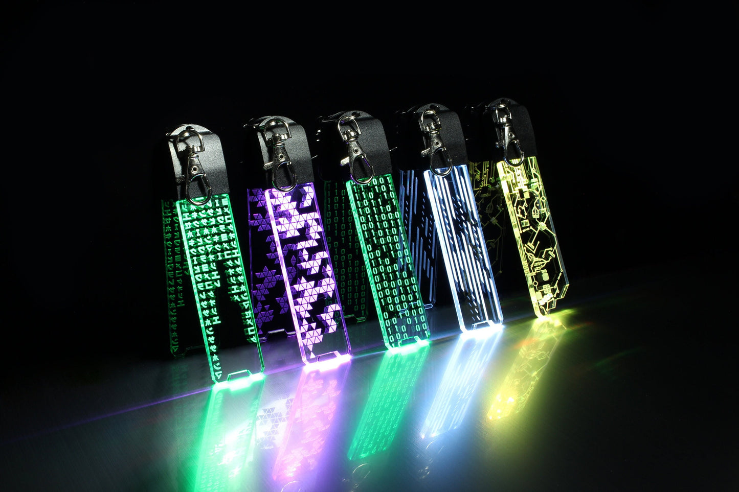 Futuristic Cyberpunk LED Keychain | Different Designs