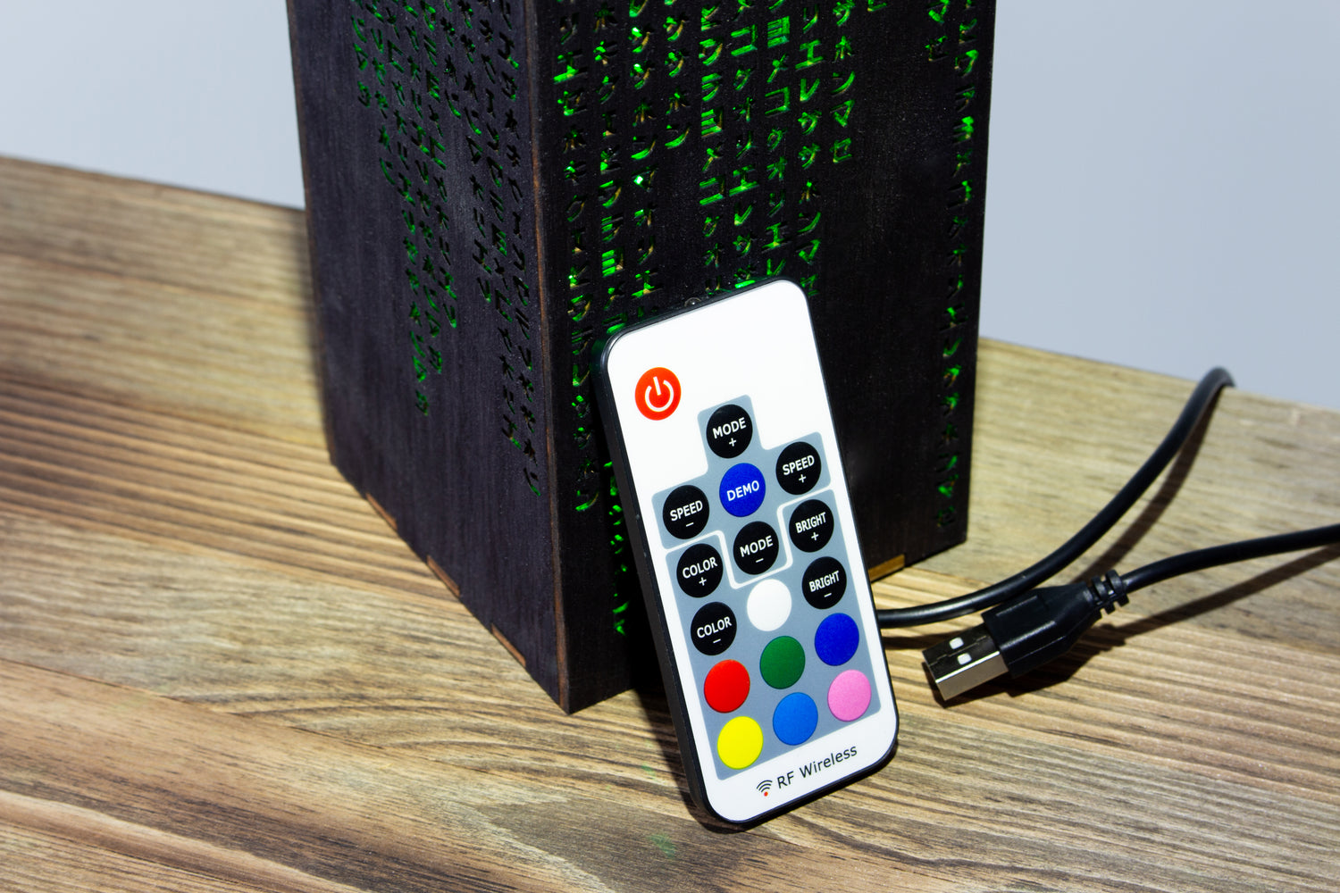 Remote controller for green code lamp