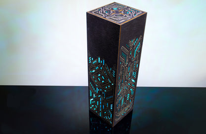 Futuristic Table Lamp | Cyberpunk Lamp for Gaming Room | Sci-Fi Circuit Board Style LED Lamp | Gift For Programmer