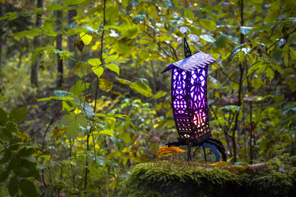 Gothic Lantern | Black Gothic Lamp | Spooky Halloween Gothic Spider Night Light Decoration | + Pumpkin Holder and Candy Basket Variants