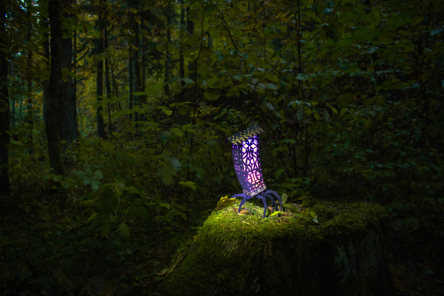 Gothic Lantern | Black Gothic Lamp | Spooky Halloween Gothic Spider Night Light Decoration | + Pumpkin Holder and Candy Basket Variants