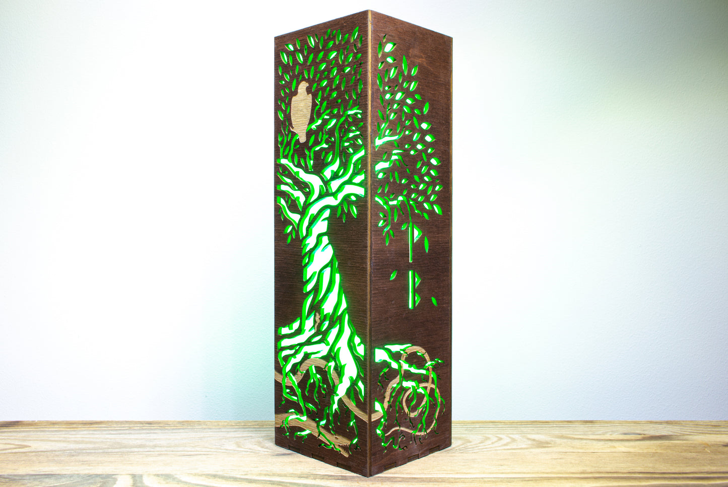 Wooden Tree Of Life Lamp | Celtic, Norse, Viking Mythology LED RGB Night Lamp | Yggdrasil Tree