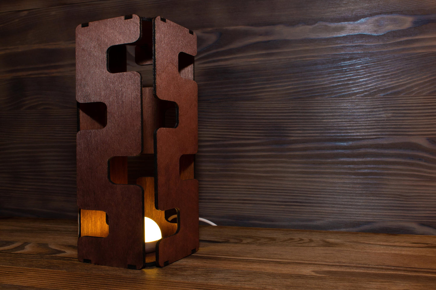 Twisted Linear Shape Lamp | Mayan Style