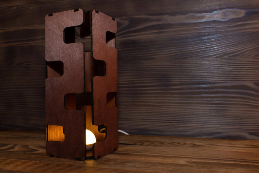 Twisted Linear Shape Lamp | Mayan Style