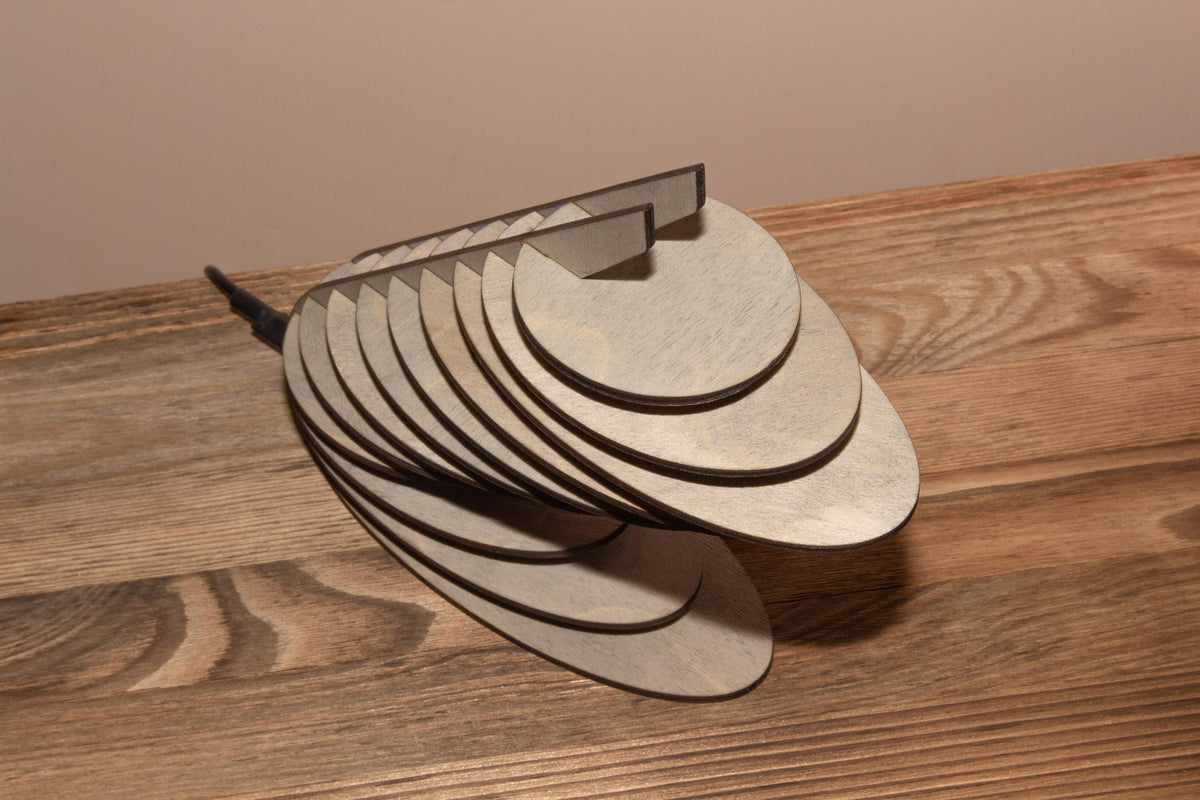 Parametric Wing Lamp — Sculptural Wood Light