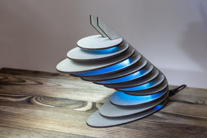 Parametric Wing Lamp — Sculptural Wood Light