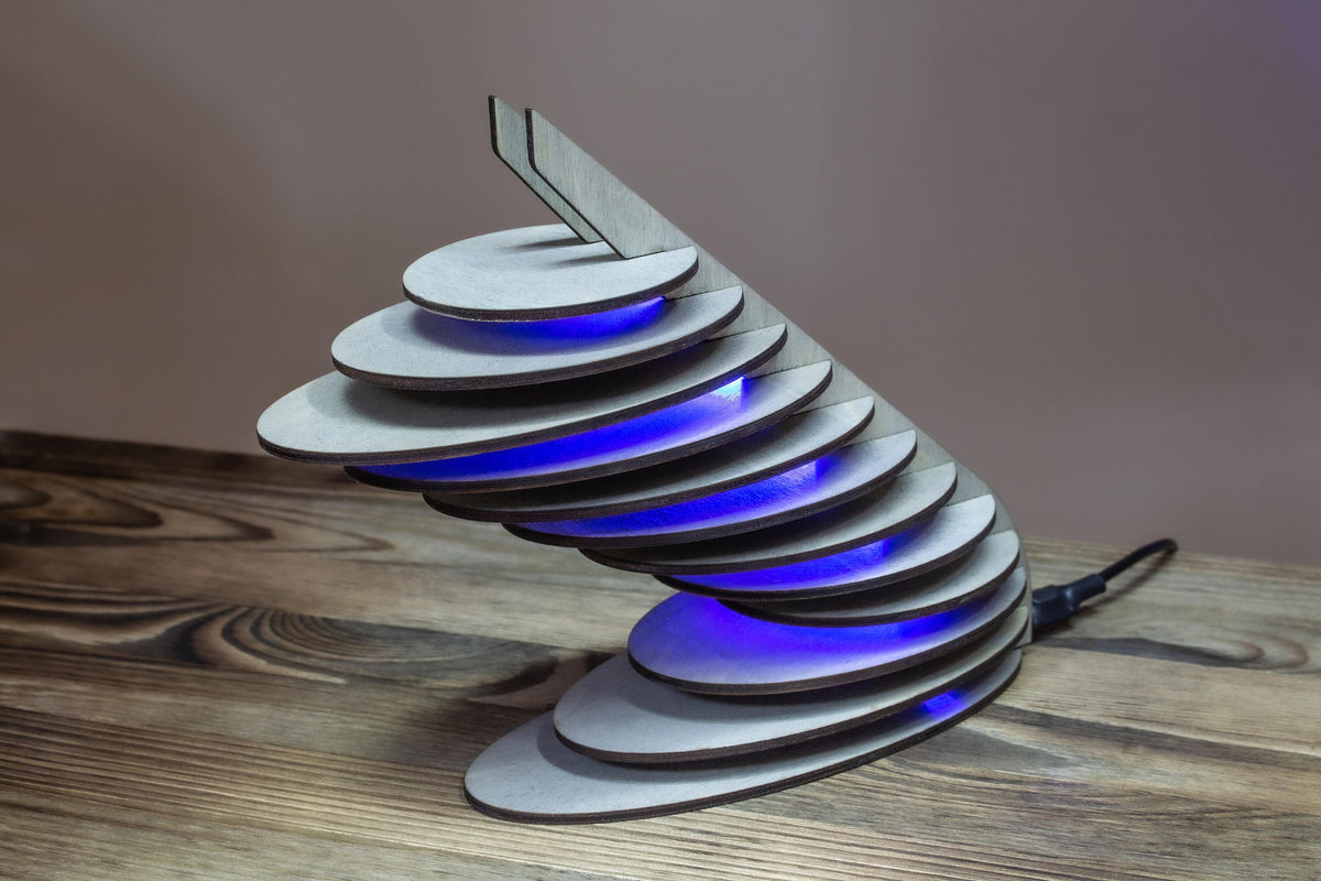 Parametric Wing Lamp — Sculptural Wood Light