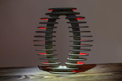 Layered Ellipse Wooden Lamp | Sci-Fi Style