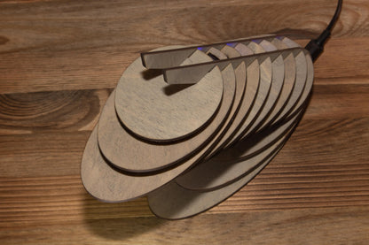 Parametric Wing Lamp — Sculptural Wood Light