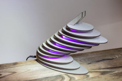 Parametric Wing Lamp — Sculptural Wood Light