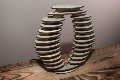 Layered Ellipse Wooden Lamp | Sci-Fi Style