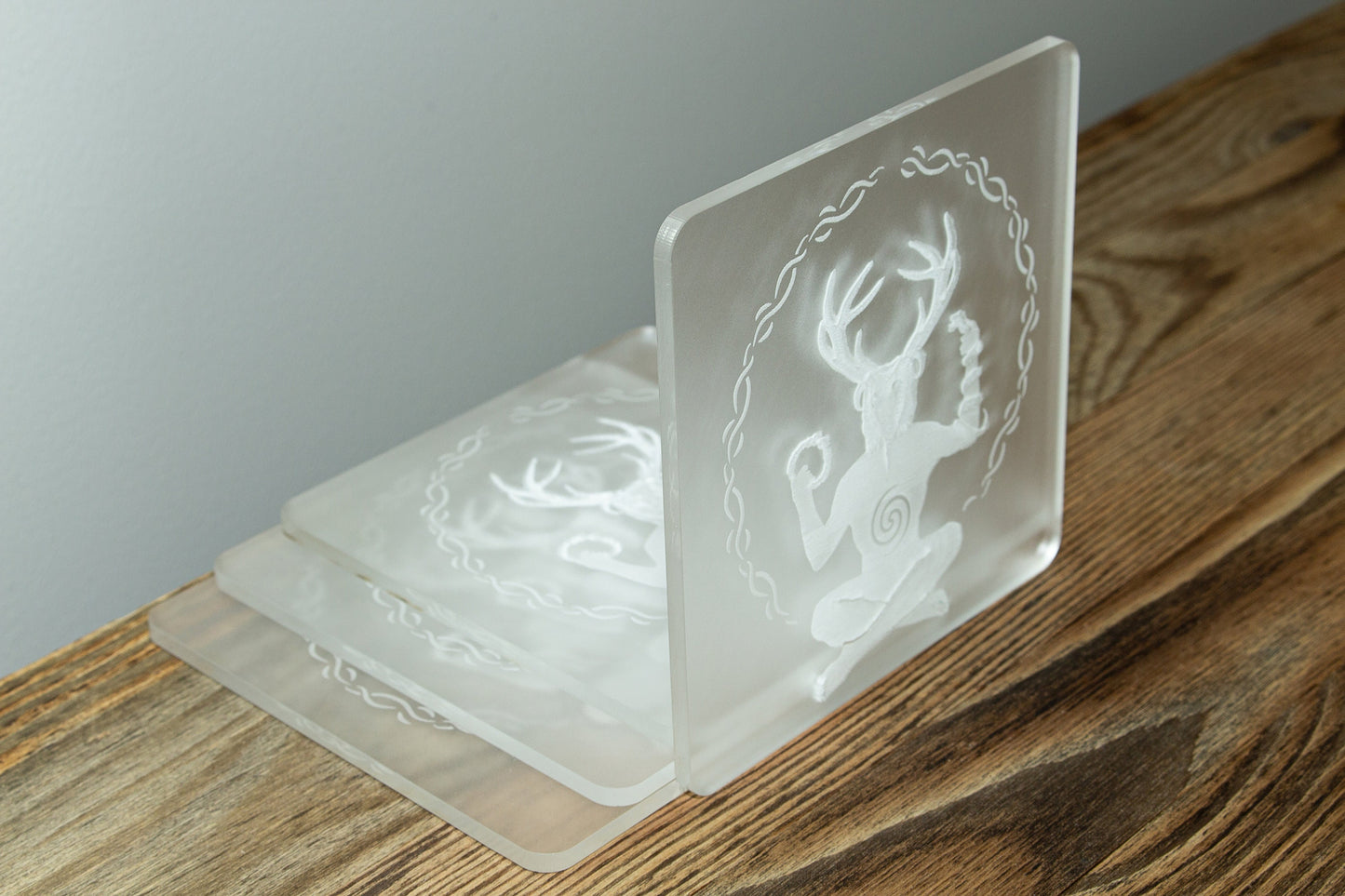 Engraved Cernunnos Coaster | Celtic Style