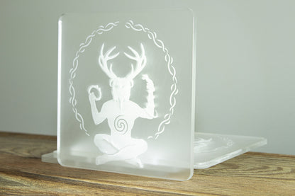 Engraved Cernunnos Coaster | Celtic Style