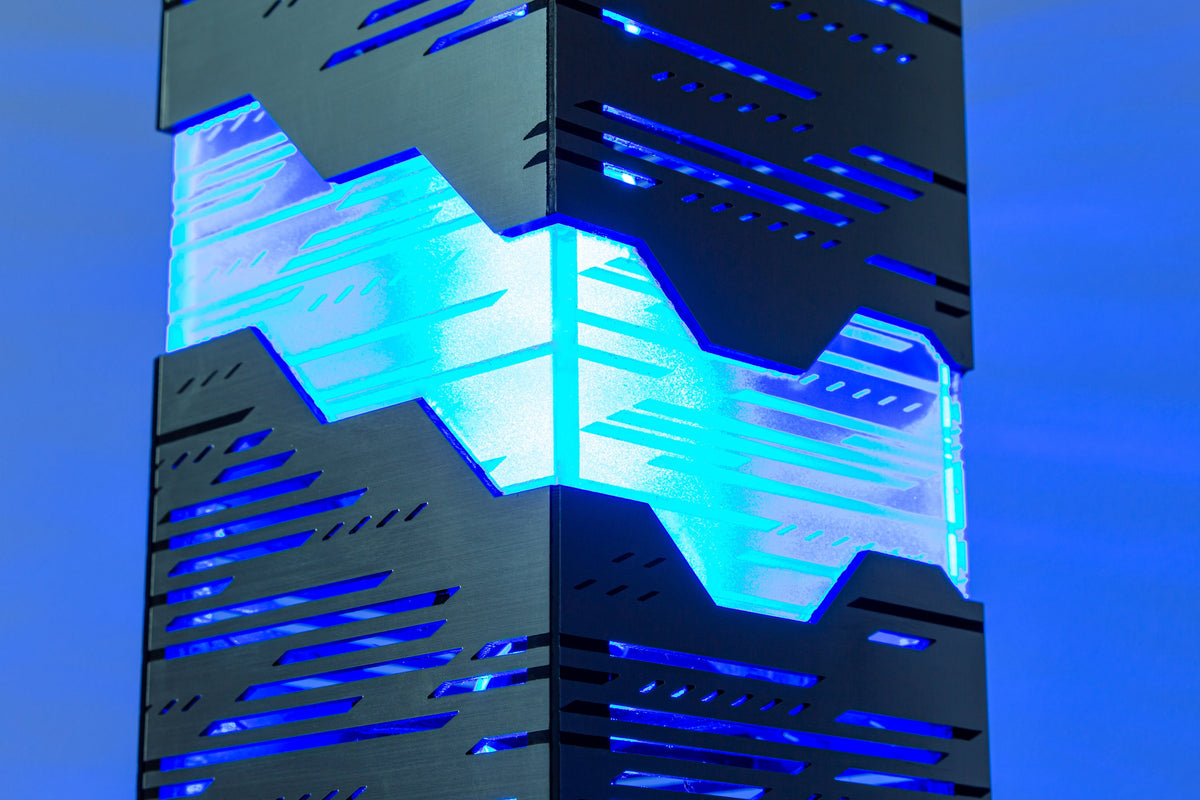 Neon Horizon Lamp — Metal-Look Night Light