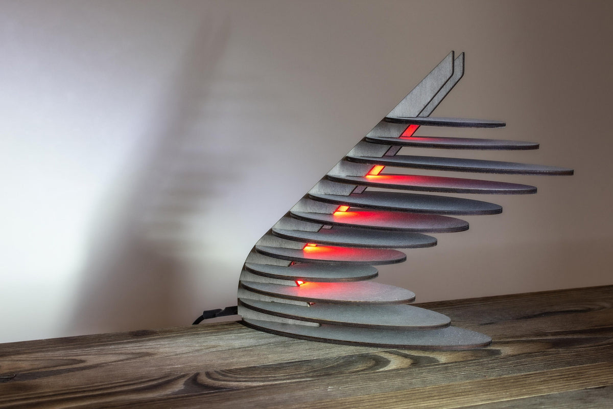 Parametric Wing Lamp — Sculptural Wood Light