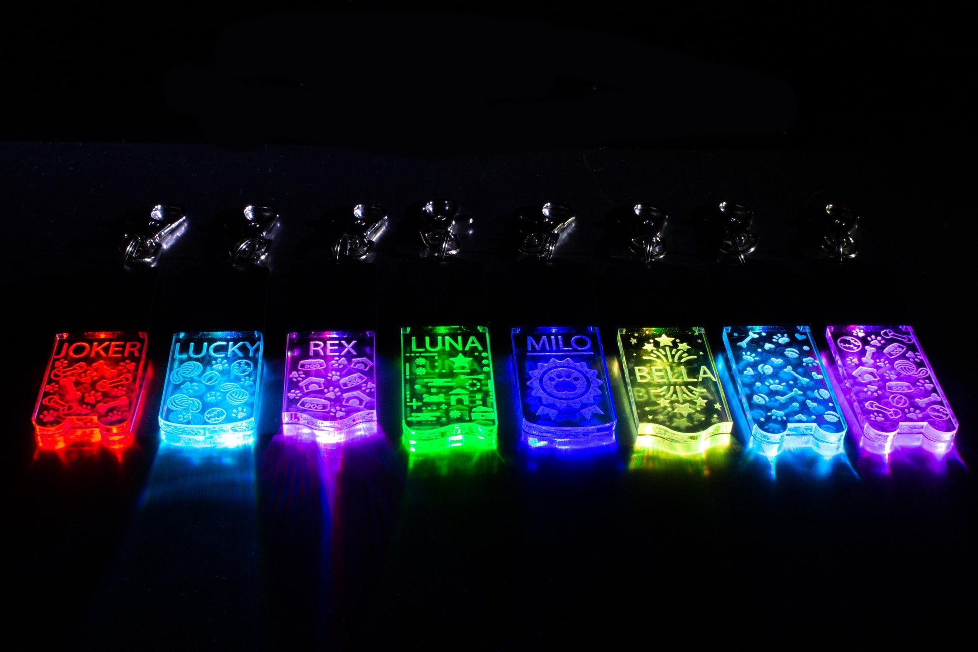 LED Dog/Cat Tag Keychain