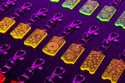 Customizable UV Glow Dog ID Tag | Personalized