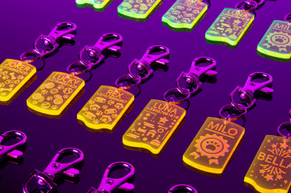 Customizable UV Glow Dog ID Tag | Personalized