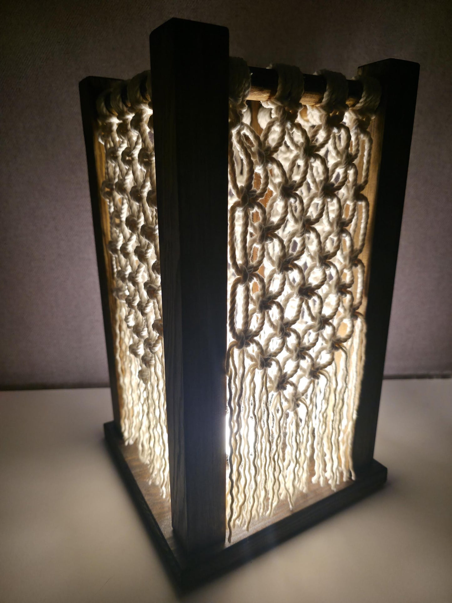 Cozy Macrame Table Lamp | Bohemian Style