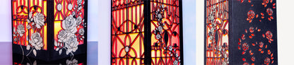 Gothic Roses Stained Glass Lamp | Gothic Style