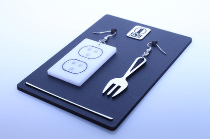 Mismatch Fork Outlet Socket Earrings