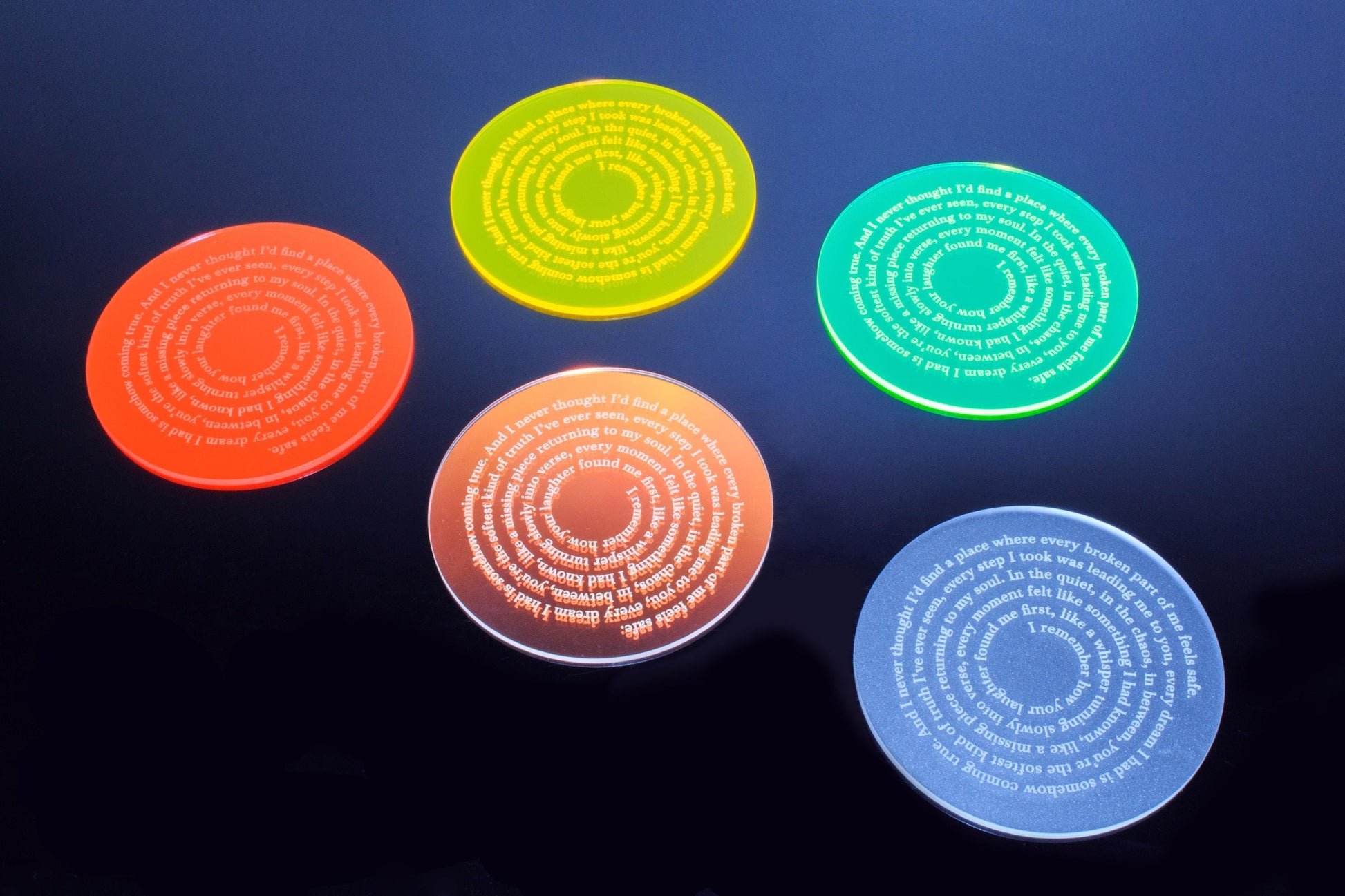 Custom Song Lyric Neon Coaster | Custom