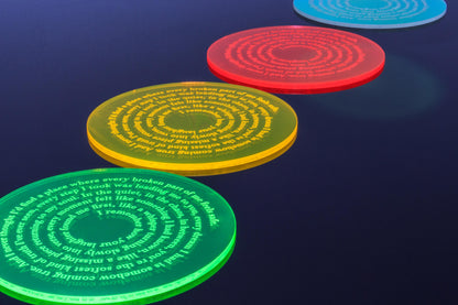 Custom Song Lyric Neon Coaster | Custom