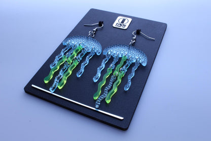 Colorful Partying Jellyfish Earrings | Handmade