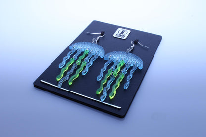 Colorful Partying Jellyfish Earrings | Handmade
