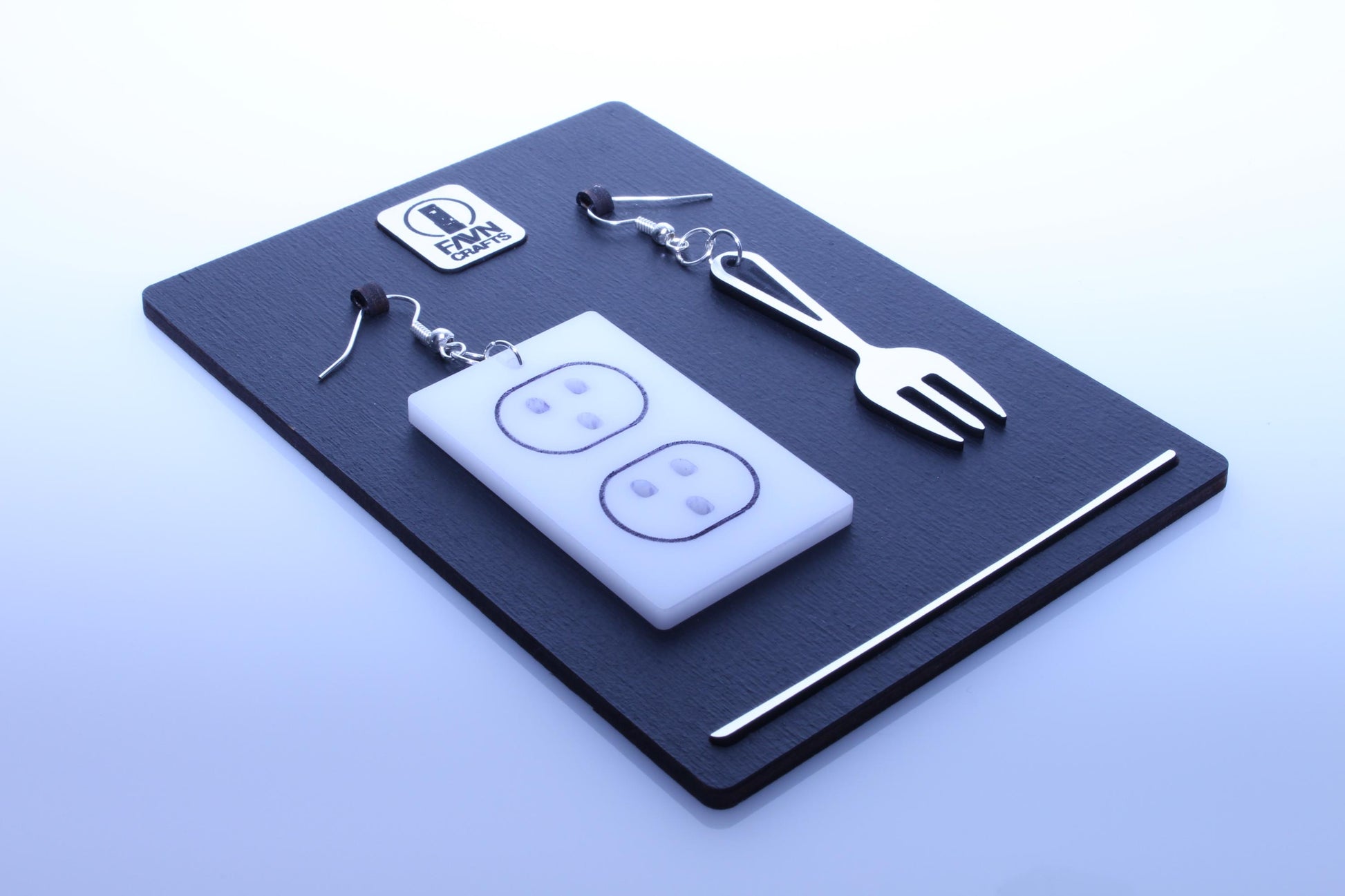 Mismatch Fork Outlet Socket Earrings