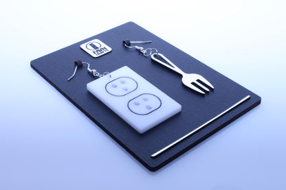 Mismatch Fork Outlet Socket Earrings