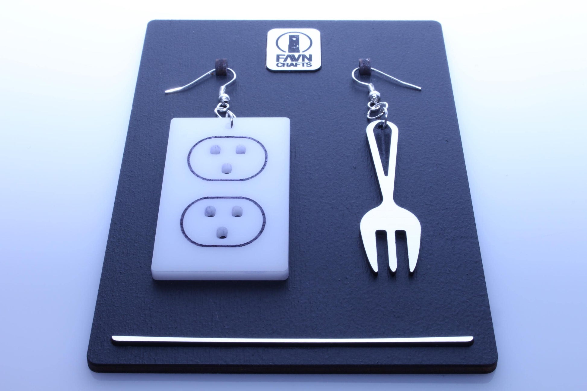 Mismatch Fork Outlet Socket Earrings