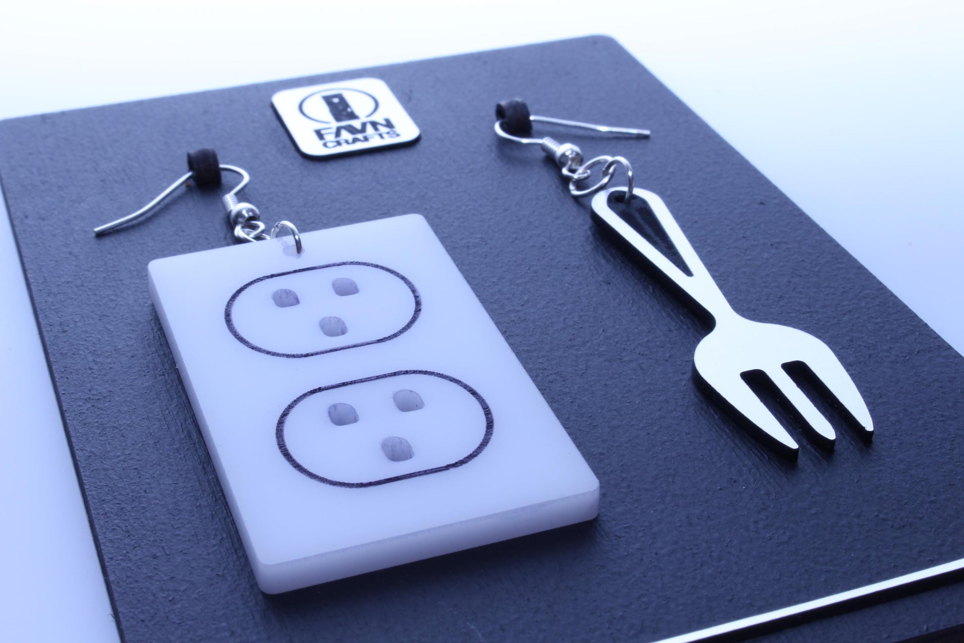 Mismatch Fork Outlet Socket Earrings