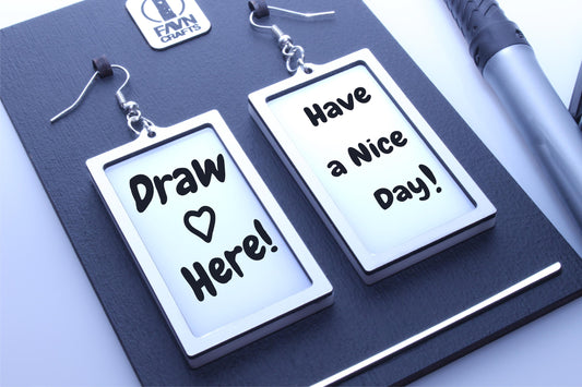 Message Board Dangle Earrings