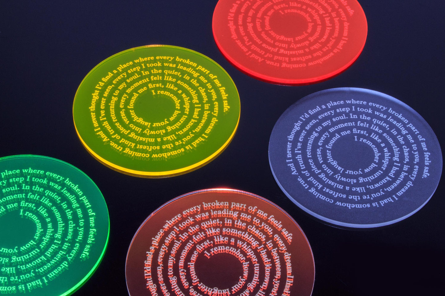 Custom Song Lyric Neon Coaster | Custom