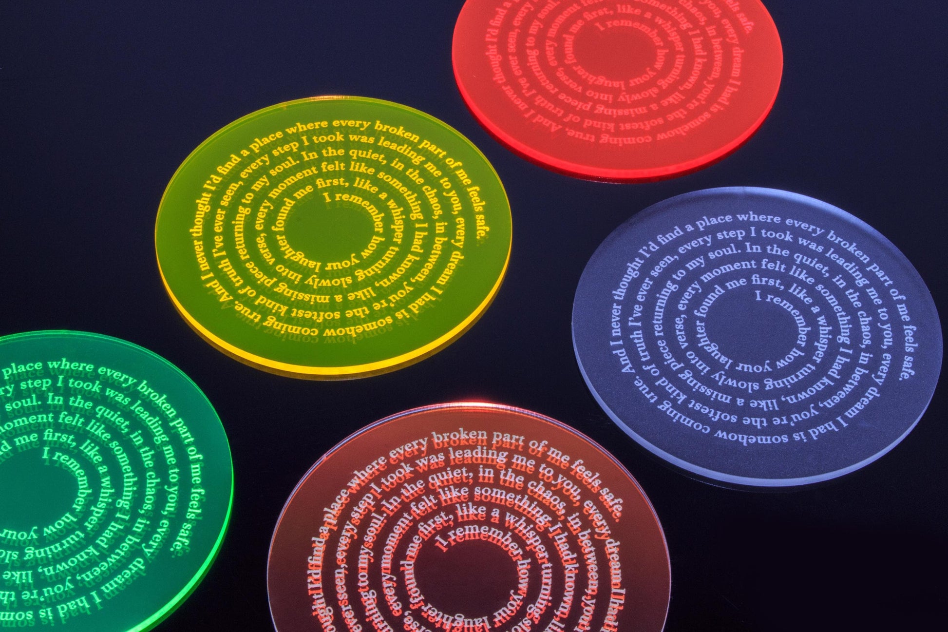 Custom Song Lyric Neon Coaster | Custom