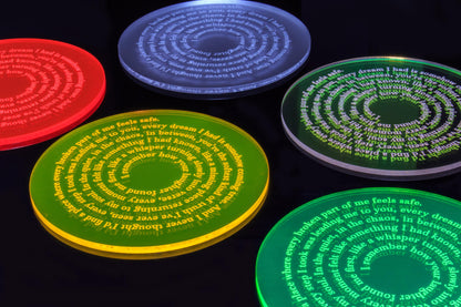 Custom Song Lyric Neon Coaster | Custom