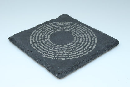 Custom Song Lyric Stone Coaster | Custom
