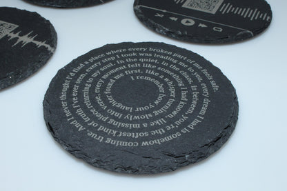 Custom Song Lyric Stone Coaster | Custom