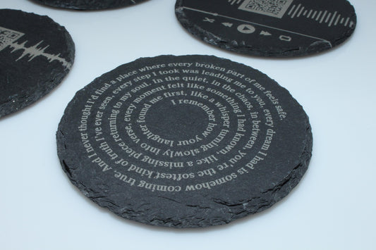 Custom Song Lyric Stone Coaster | Custom