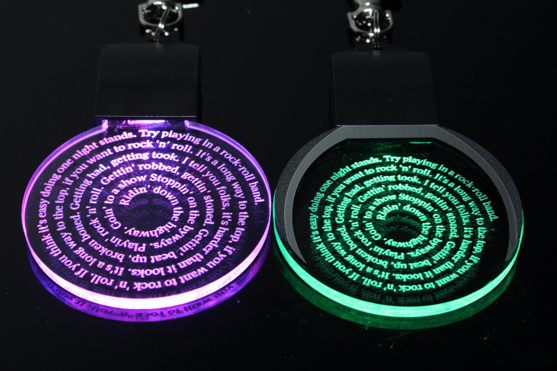 Personalized LED Keychain with Custom Song Lyrics | Personalized