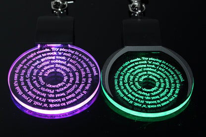 Personalized LED Keychain with Custom Song Lyrics | Personalized