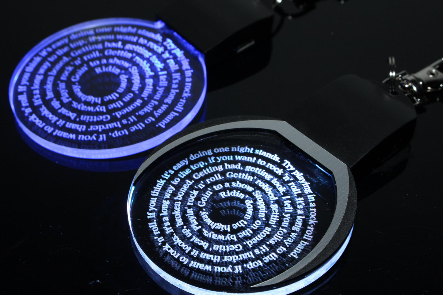 Personalized LED Keychain with Custom Song Lyrics | Personalized