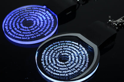 Personalized LED Keychain with Custom Song Lyrics | Personalized