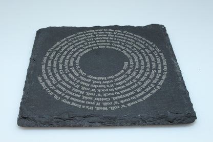 Custom Song Lyric Stone Coaster | Custom