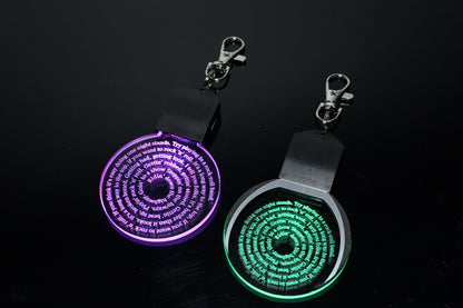 Personalized LED Keychain with Custom Song Lyrics | Personalized