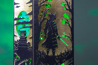 Samurai Sunset Lamp — Katana Shadow Light